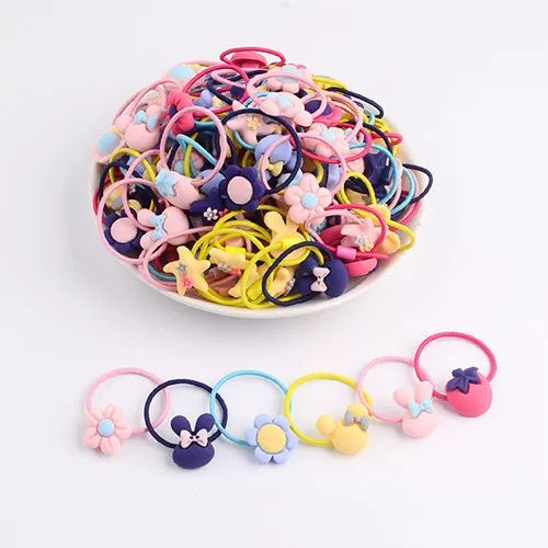 Thumbnail: Hello Kitty Tin Box with Mixed Color Hair Tie  40pcs