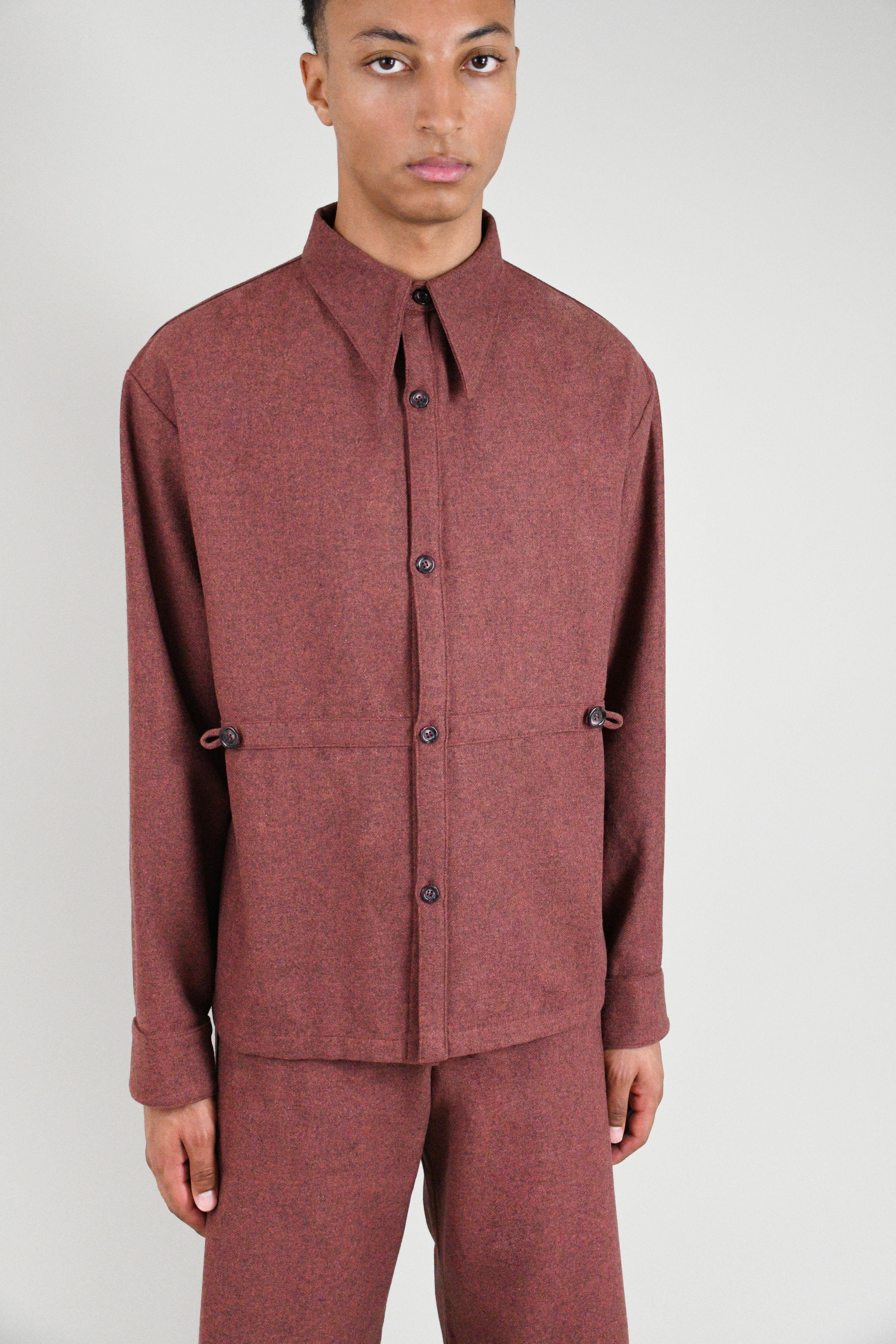 Looped Shirt (rust red)