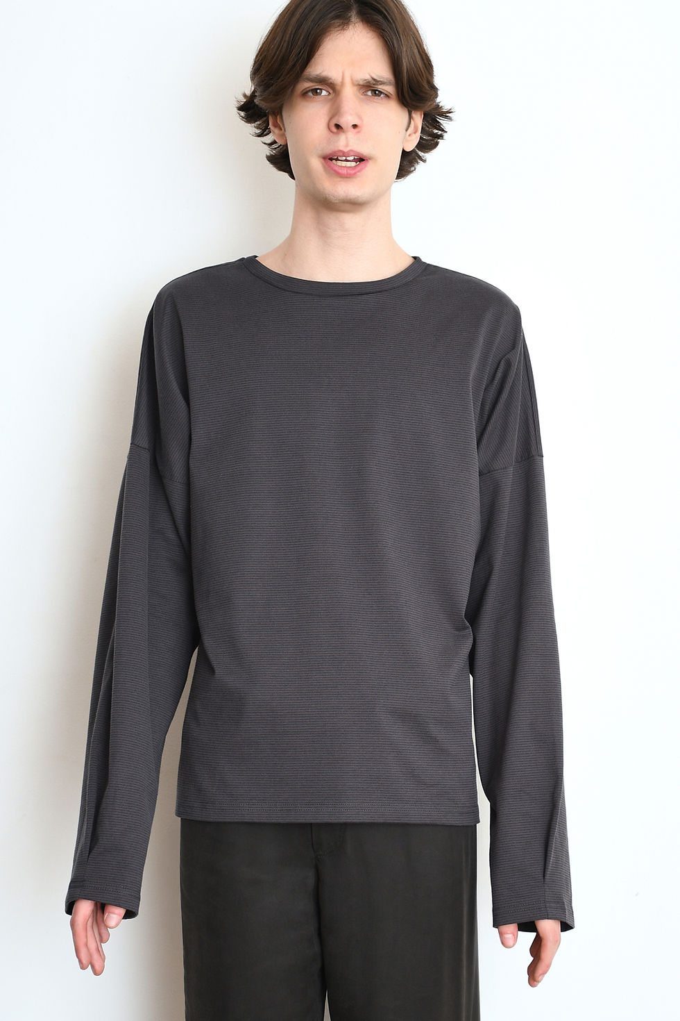 Thumbnail: Oversized Longsleeve (cassis striped)