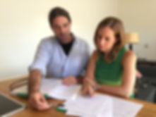 Brian working with a calculus student