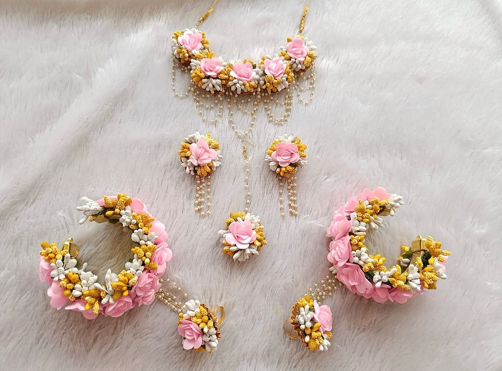 Haldi Floral Jewellery