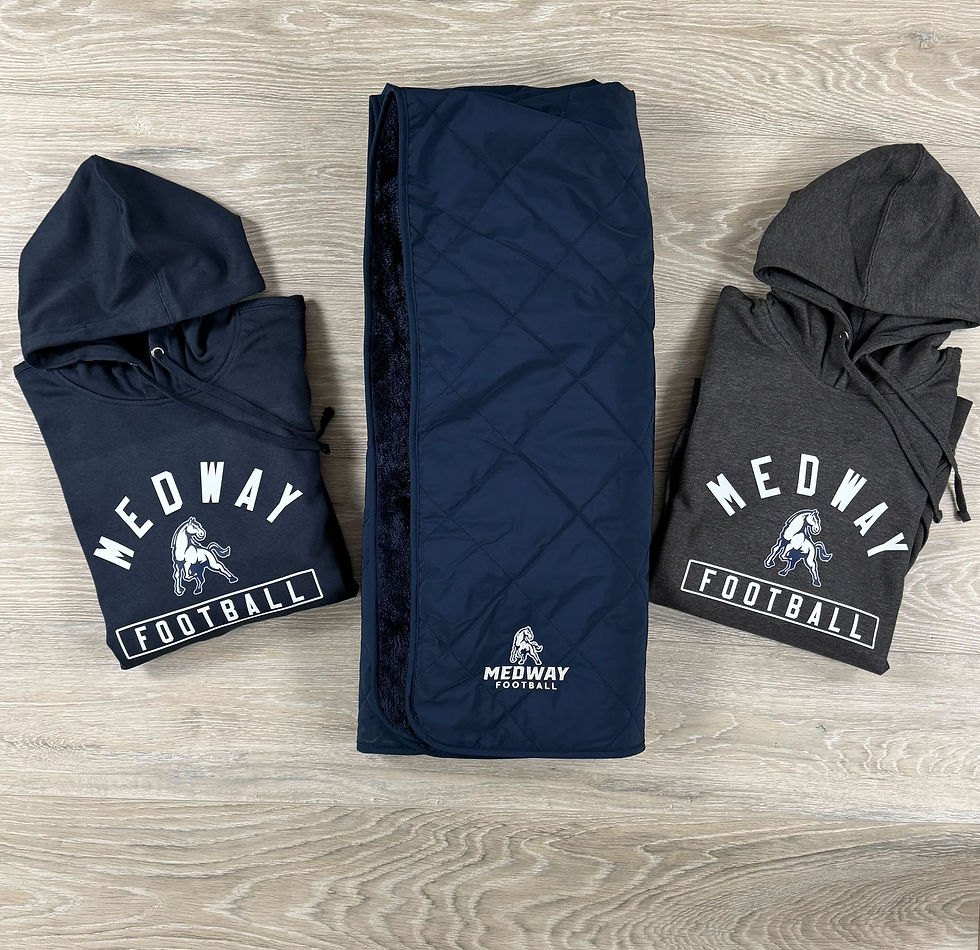 Medway Football Hoodies and Blankets Now Available at the Snack Shack