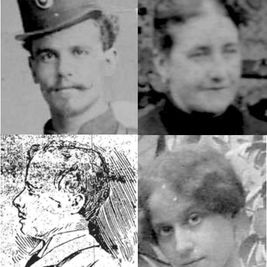 Gustave, le père, architecte. Louise la Maman, Lucien, le peintre croqué par son frére Maurice et Claire la cadette des Rion