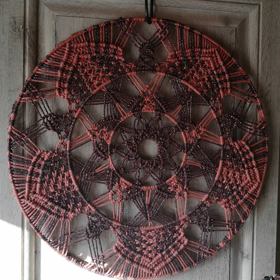 Mandala MIRABELLE 80cm/ Attrape-rêve/ Dentelle/ Macramé Mandala MIRABELLE 80cm/ Attrape-rêve/ Dentelle/ Macramé