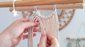 étape challenge macramé