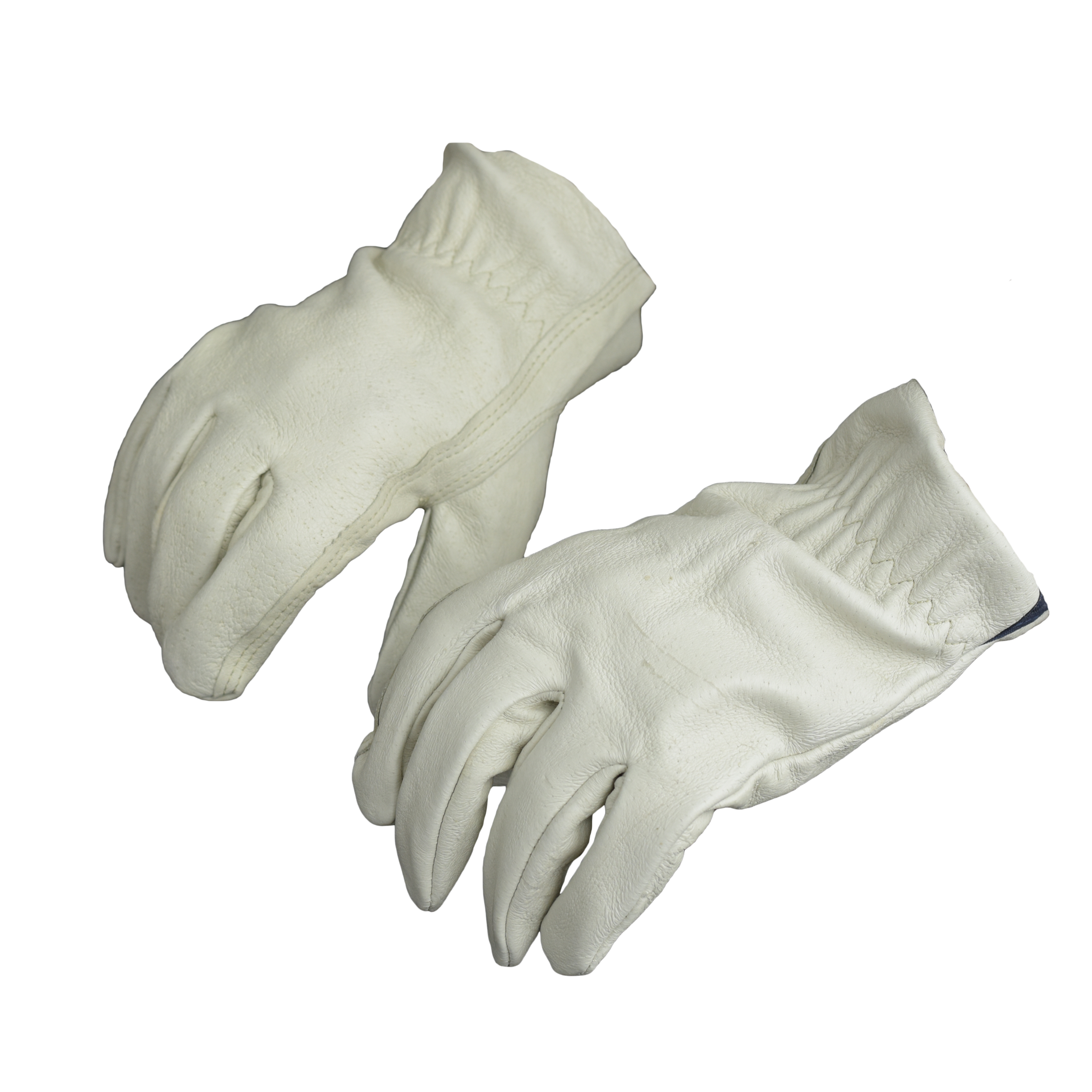 white cowhide leather gloves