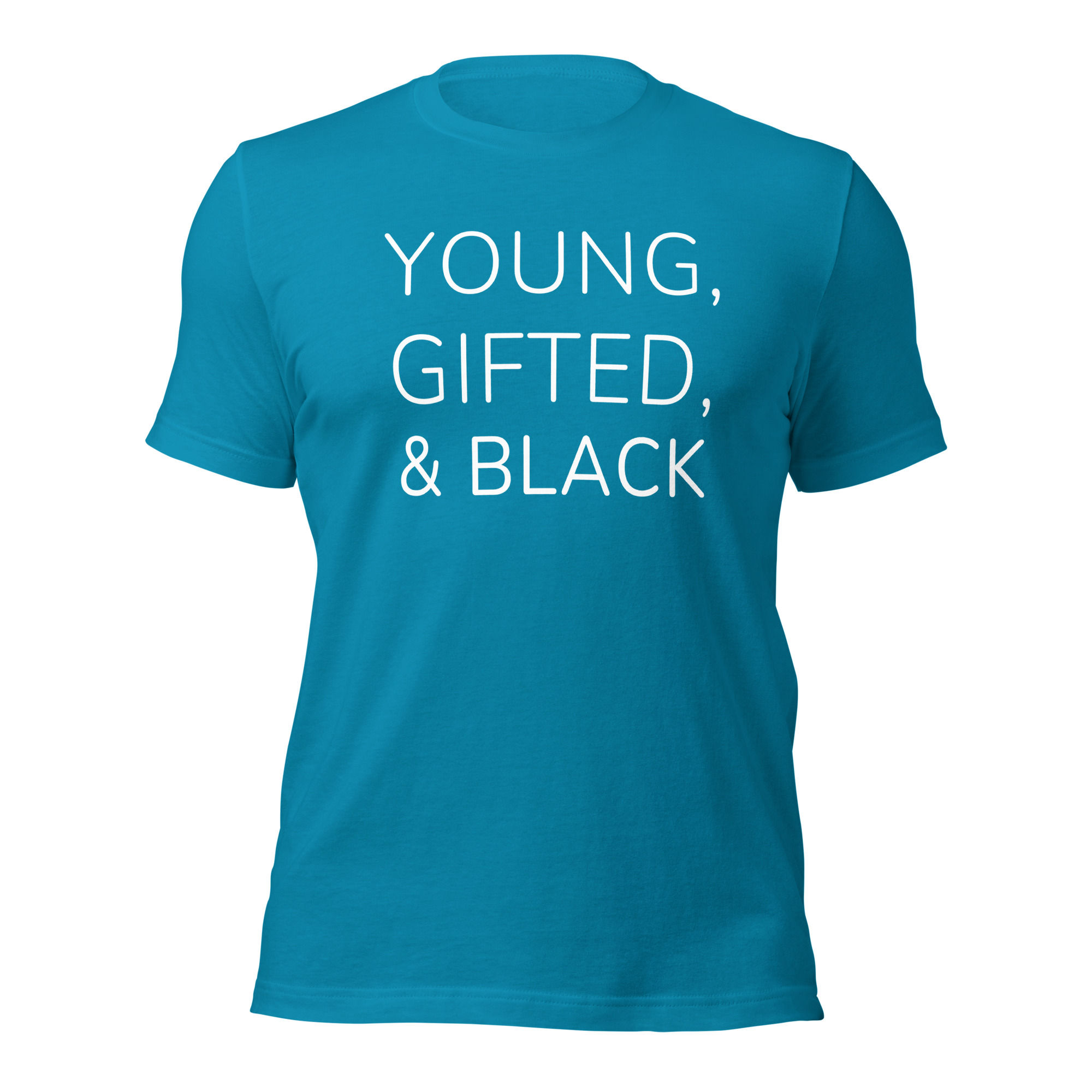 Young Gifted and Black Aqua Unisex t-shirt