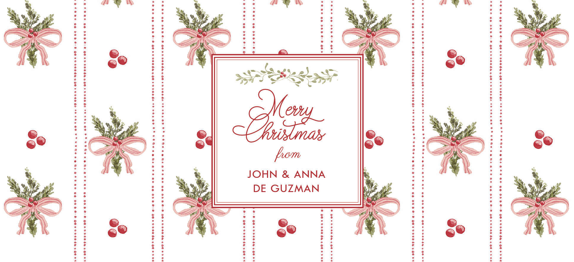 Holly Bouquet Money Envelope