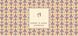 Money envelope design with mediterranean inspired print