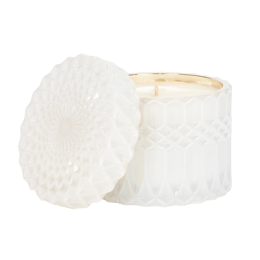 Petite bougie de soja Shimmer Châtaigne Blanc 8oz