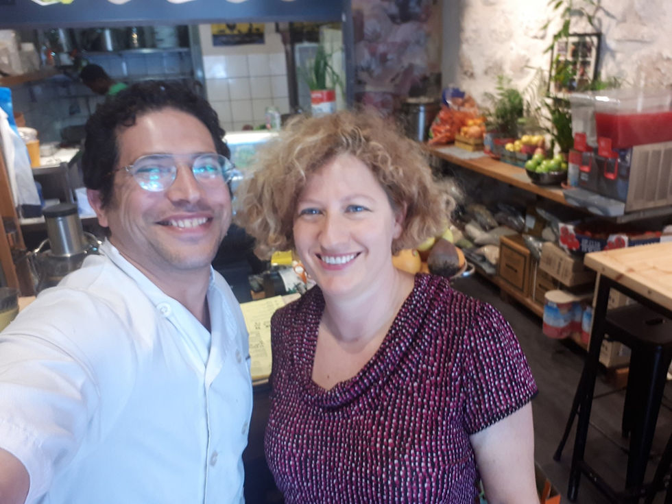Chef Roy Herzog and I, 'Herzog' Vegan Restaurant Tel-Aviv