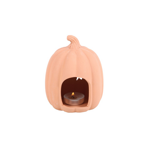 Thumbnail: 9CM TERRACOTTA PUMPKIN TEALIGHT HOLDER
