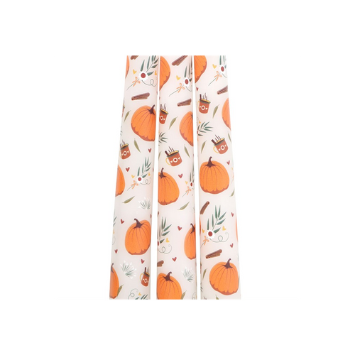 Thumbnail: SET OF 3 PUMPKIN TAPER CANDLES