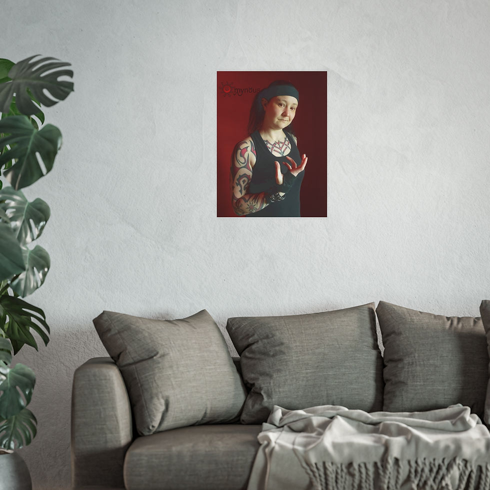 Thumbnail: Omynous (Pose 2) Portrait Poster  — Satin or Archival Matte Wall Art