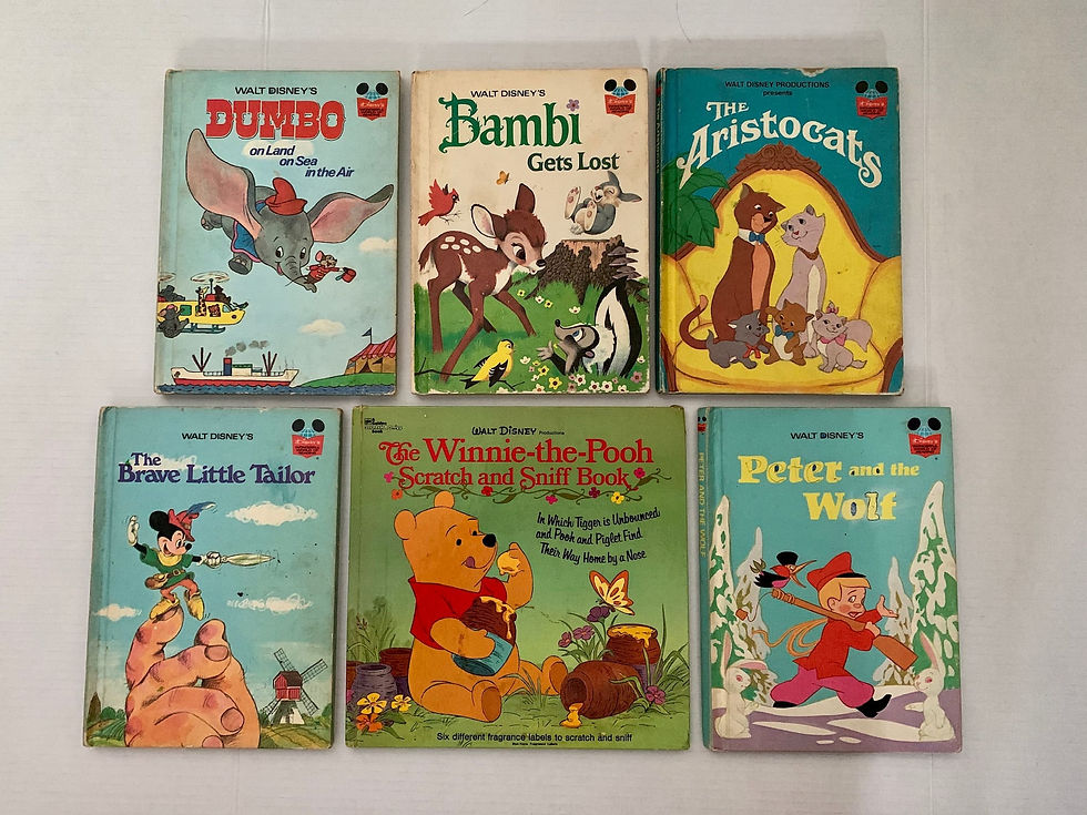 Walt Disney Children's Books from the 1970's - Bambi, Dumbo + More