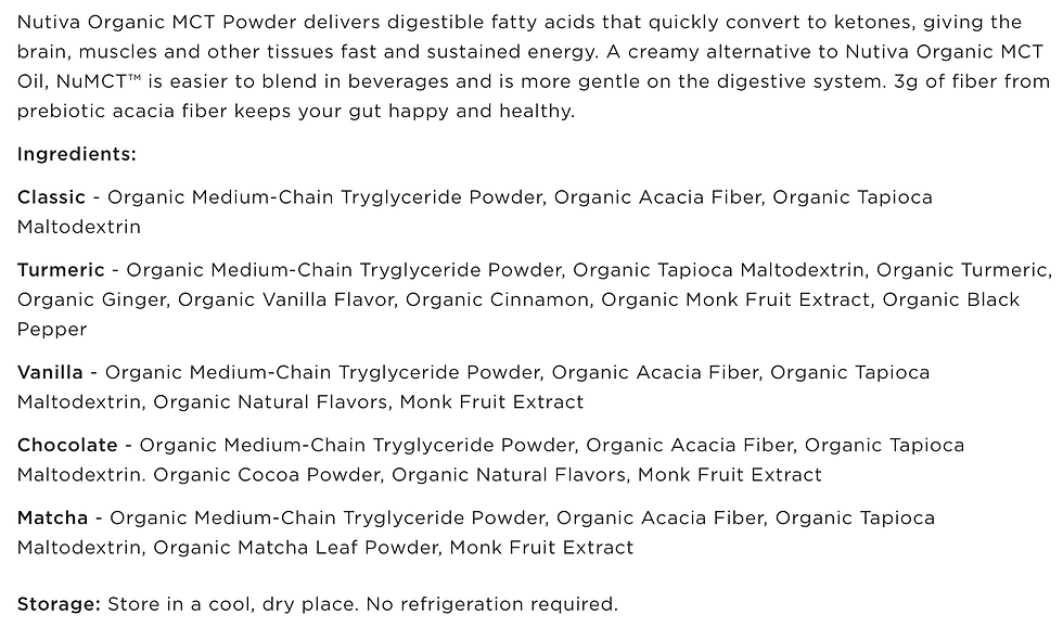 Thumbnail: Organic MCT Powder (2.6oz)