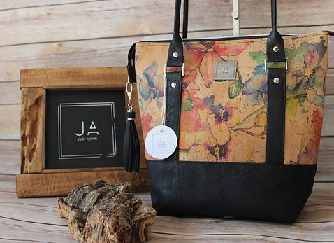 Stunning watercolour cork shoulder bag