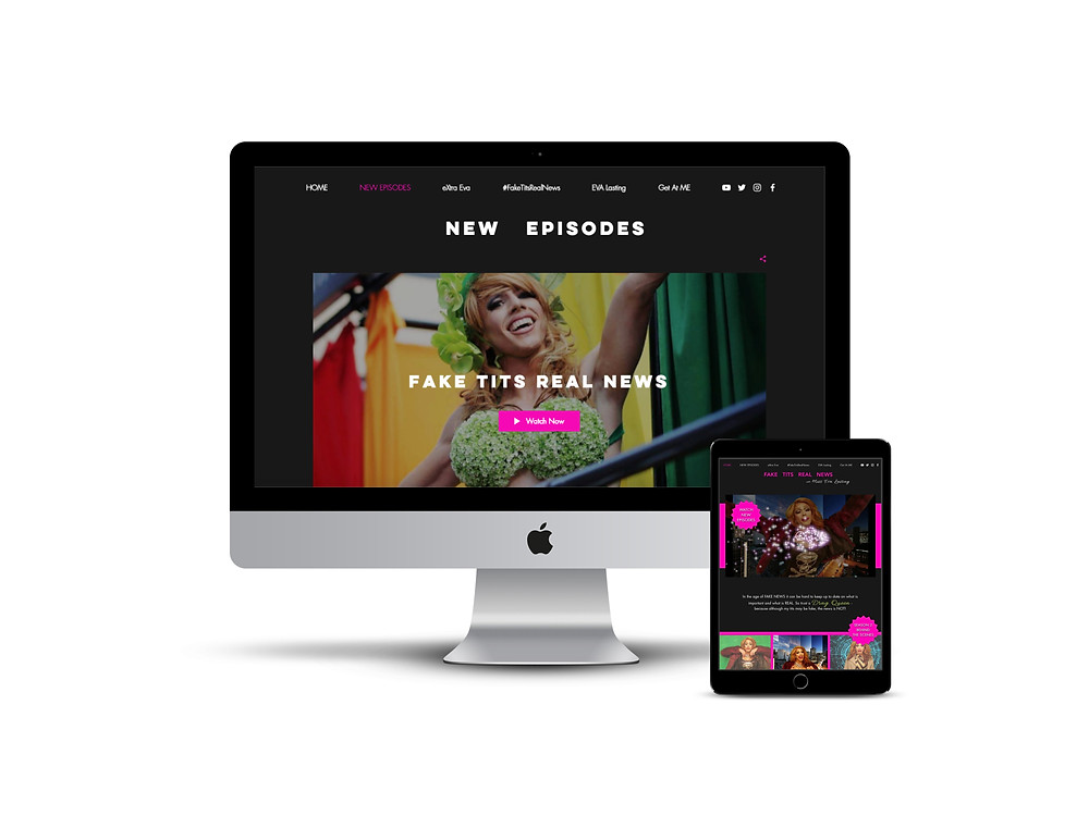 Fake Tits Real News web design by AG Social Co