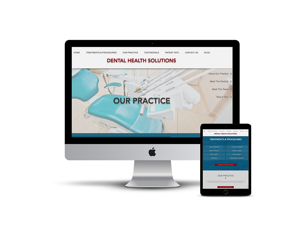 Dental Health Solutions web design by AG Social Co