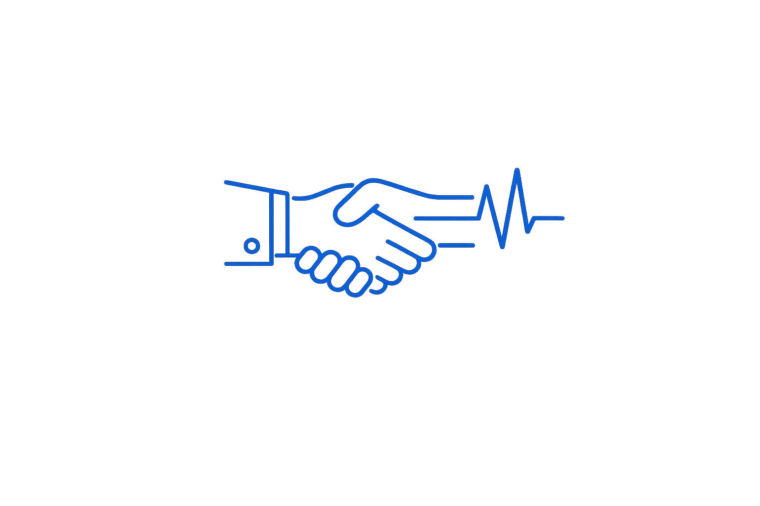 אייקון המציג לחיצת ידיים וקו דופק, המייצג את ההמשכיות הקלינית והמעבר החלק של המטופל חזרה לטיפול השוטף במרפאה המפנה.