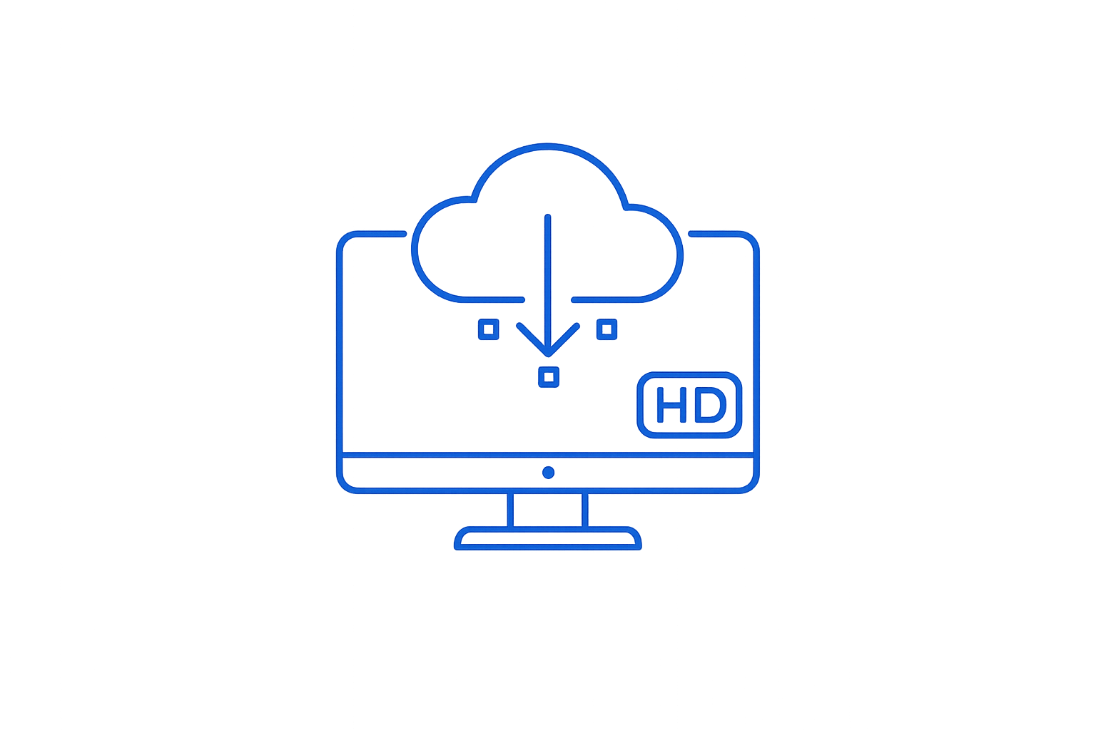 אייקון של ענן ומסך מחשב, המייצג את שליחת תוצרי ה-HD (סרטונים ותמונות) בקישור מאובטח תוך 24 שעות לתיעוד מלא בתיק הרפואי