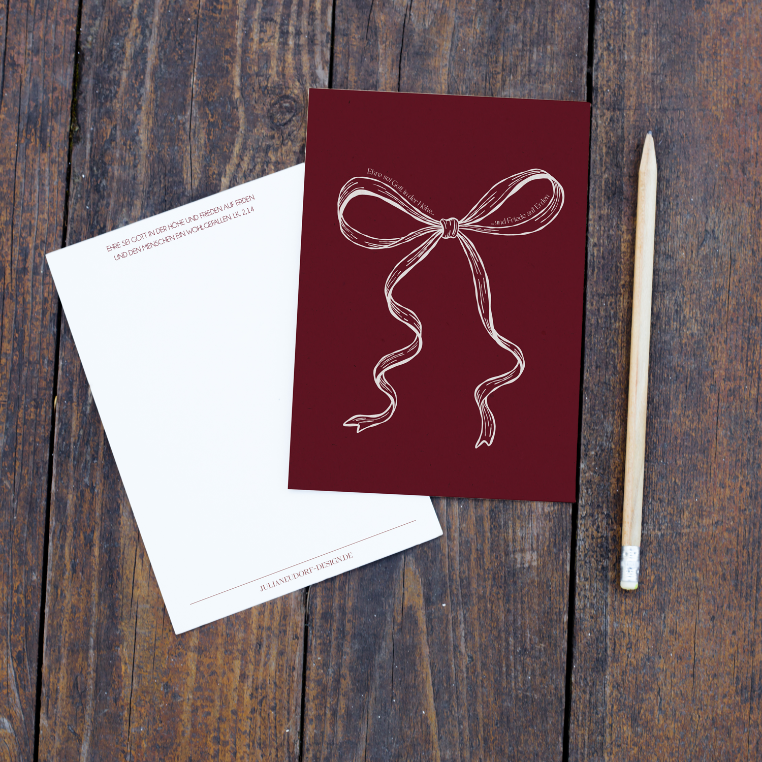 Postkarte "Schleife"