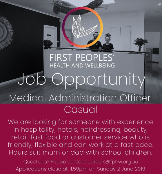 Job Opportunity Medical Administration Officer Casual
