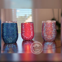 Rhinestone Wine Glasses
