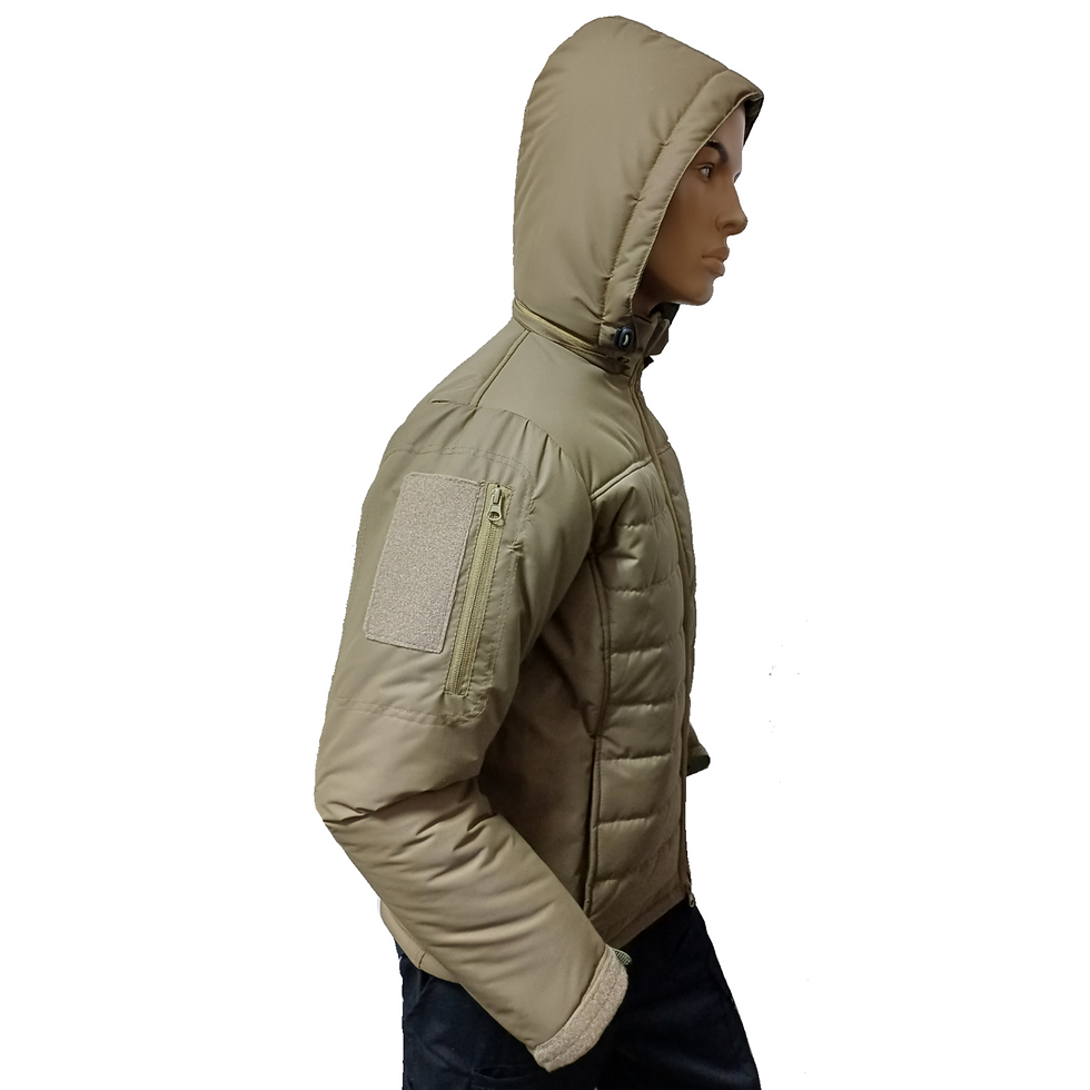 Прев'ю: Куртка тактична утеплена койот, вигляд збоку
