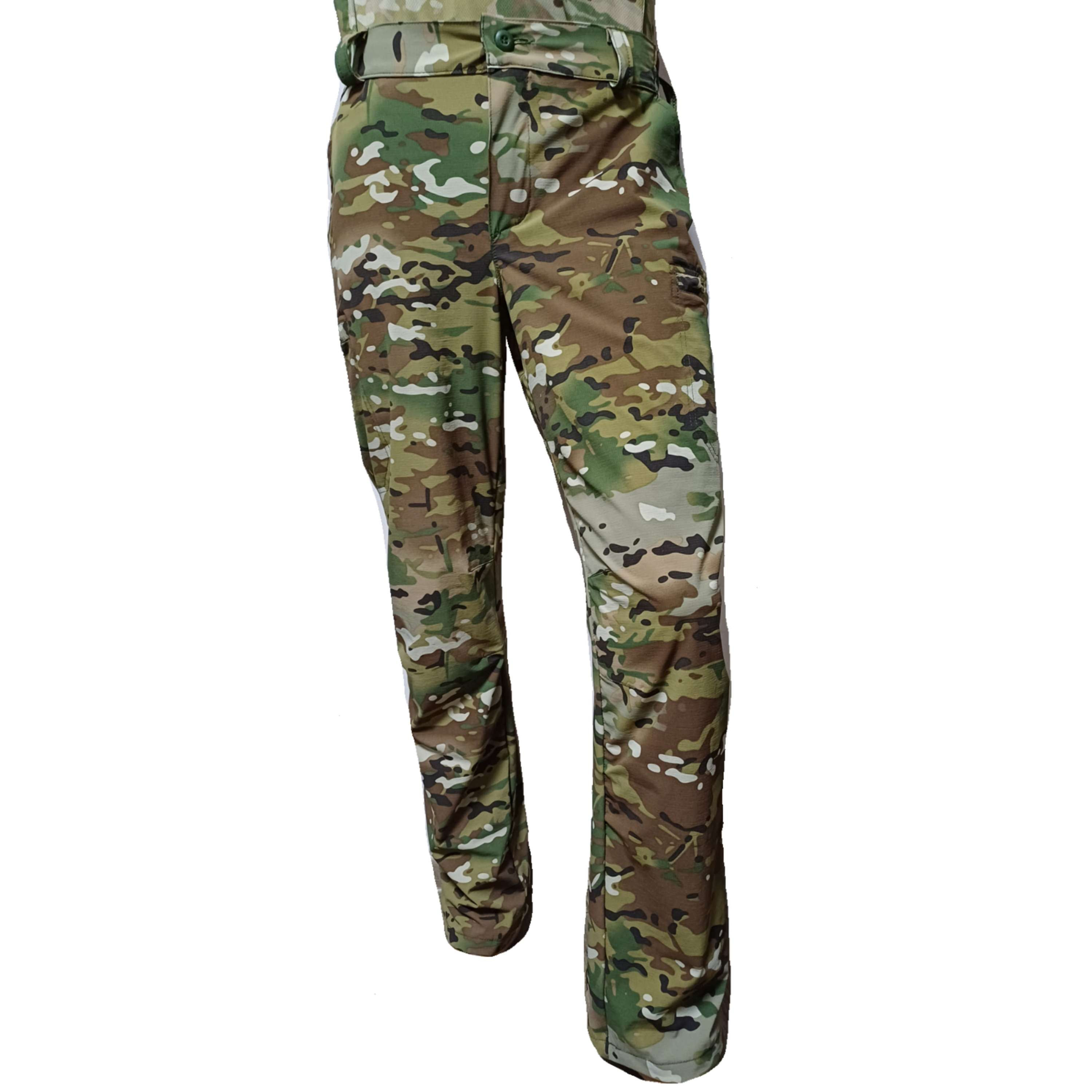 Штани військові тактичні nylon spandex multicam, вид спереду