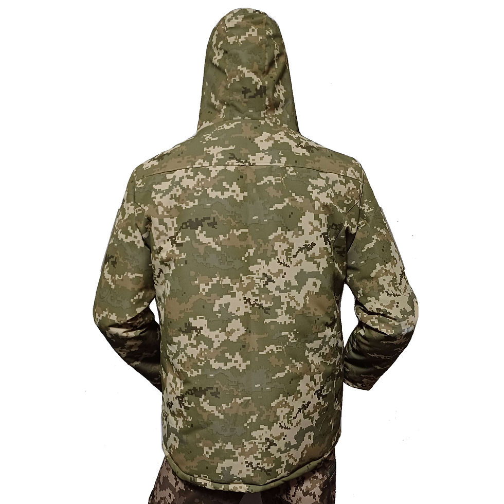 Прев'ю: Куртка військова зимова Піксель ЗСУ, вигляд ззаду