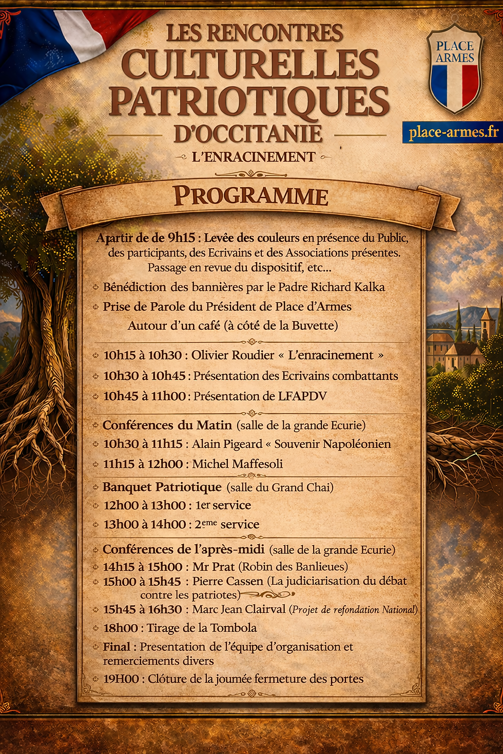 LE PROGRAMME DES RENCONTRES CULTURELLES PATRIOTIQUES