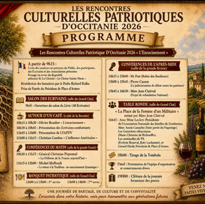Le programme définitif des 2èmes rencontres culturelles patriotiques