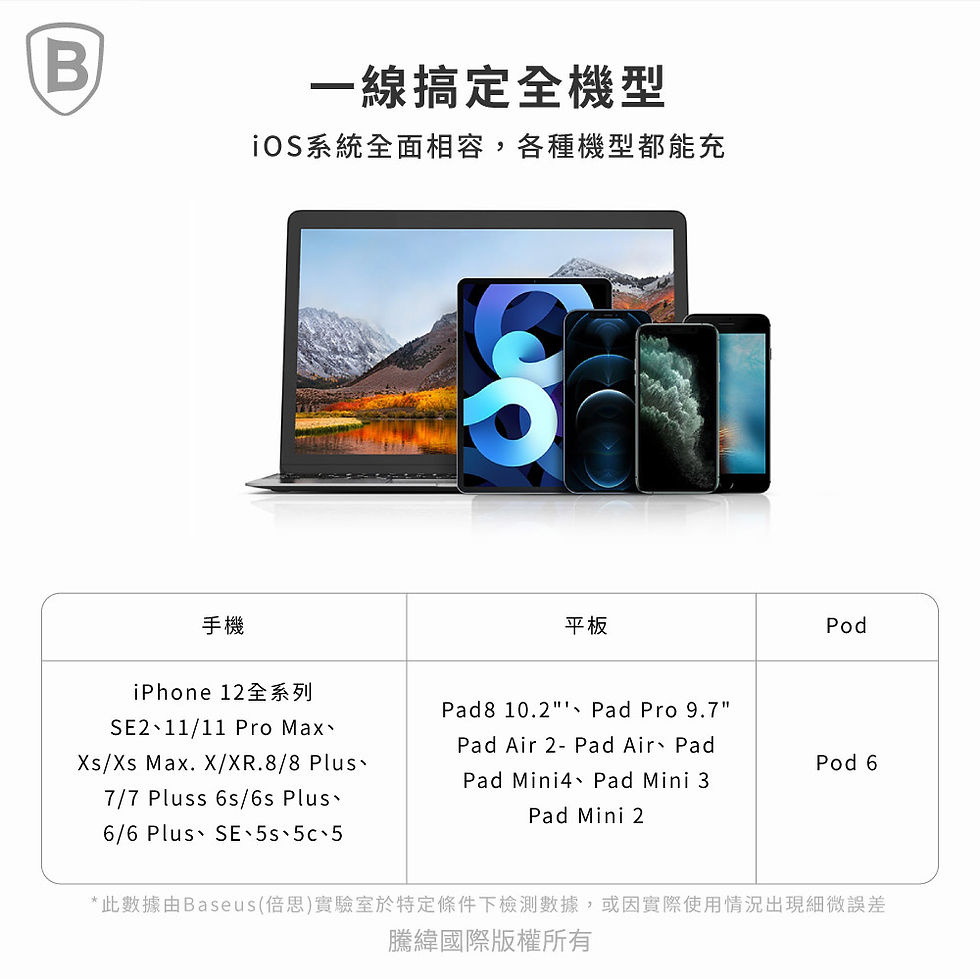 縮圖：Baseus倍思 優勝系列 IOS快充數據線(2.4A)(2m)