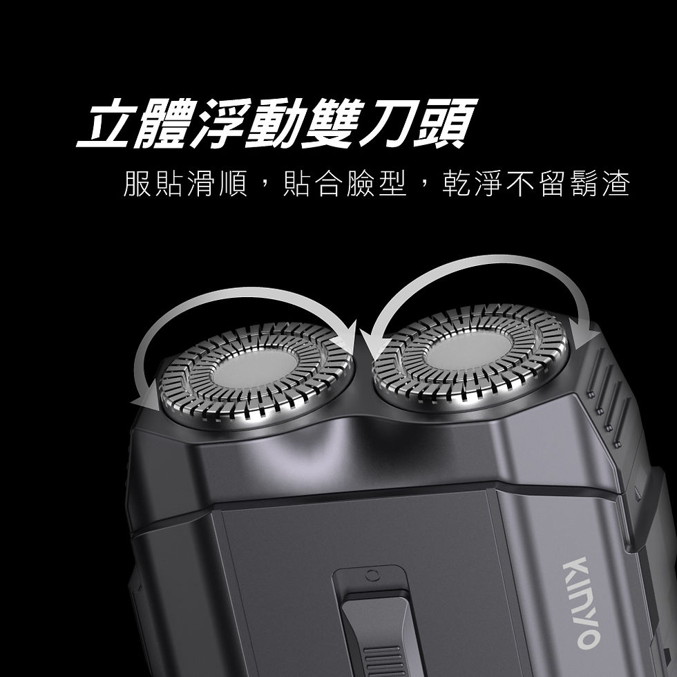 縮圖：KINYO 攜帶式雙刀頭刮鬍刀KS-512