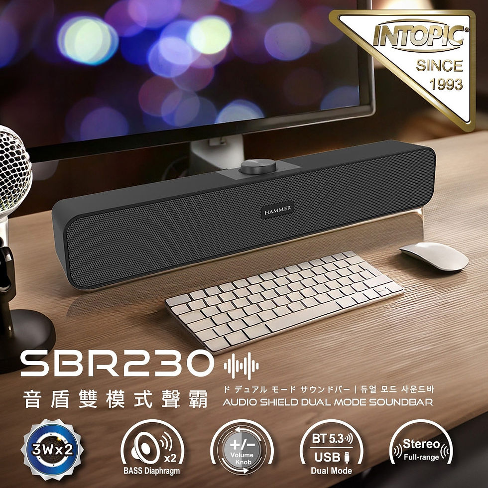縮圖：INTOPIC 音盾雙模式(USB/BT)聲霸HM-SBR230