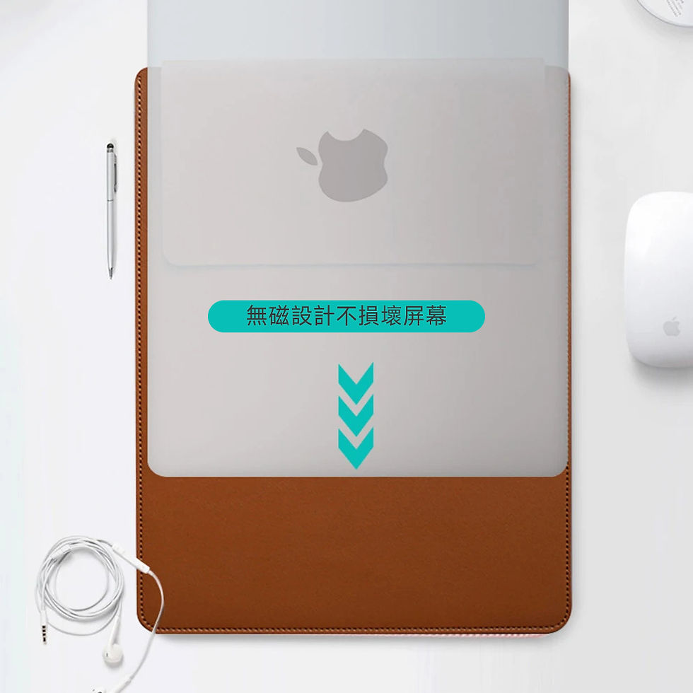 縮圖：COTECi 筆記本PU內膽包通用款13吋棕色與16吋灰色