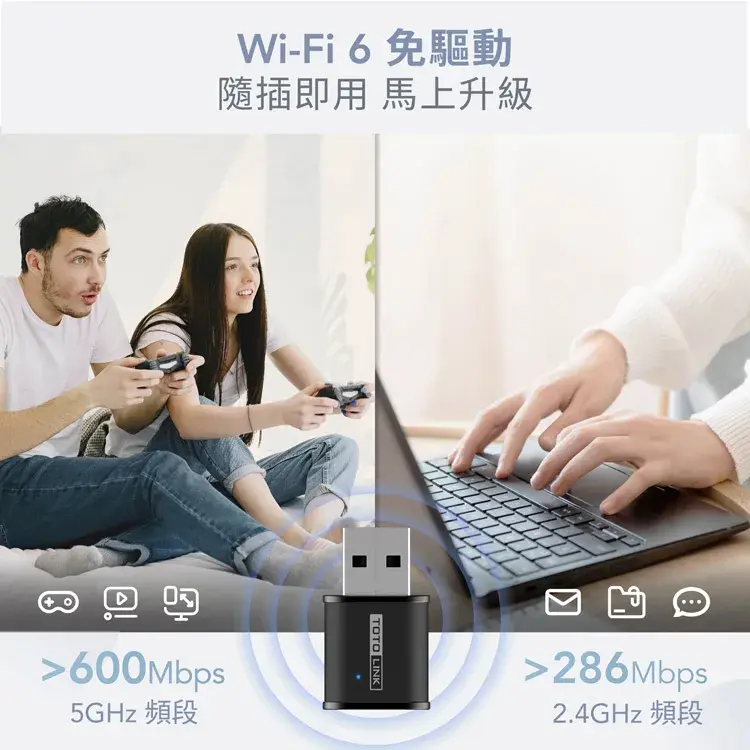縮圖：TOTOLINK X900USM AX900 Wi-Fi 6 USB迷你無線網卡