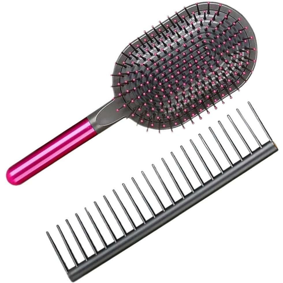 縮圖：CStar 防靜電氣墊按摩梳(氣墊梳+寬齒梳)COMB001