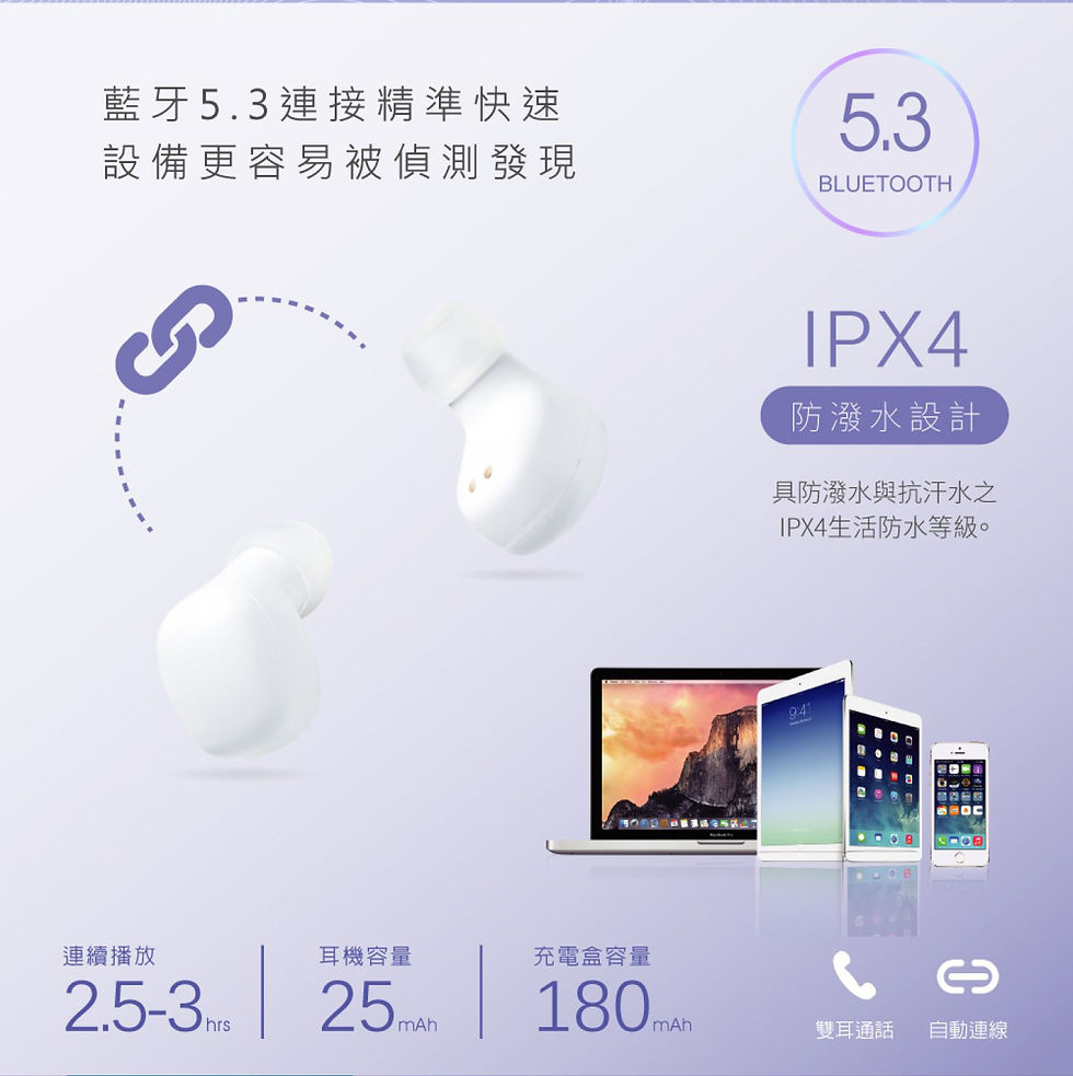 縮圖：RASTO RS51 小耳洞專用TWS真無線藍牙5.3耳機