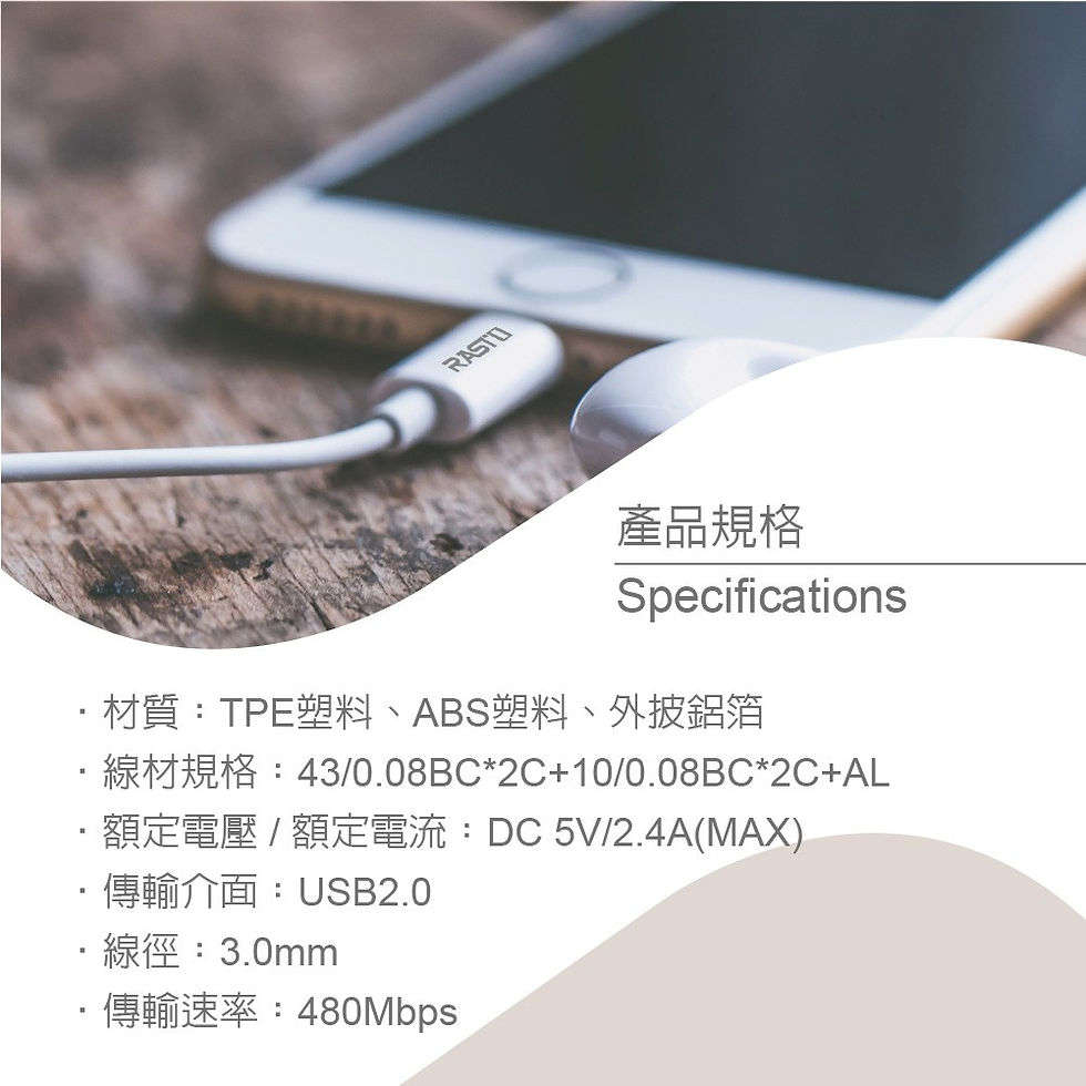 縮圖：RASTO RX36 蘋果Lightning 充電傳輸線雙入組 2M 2M