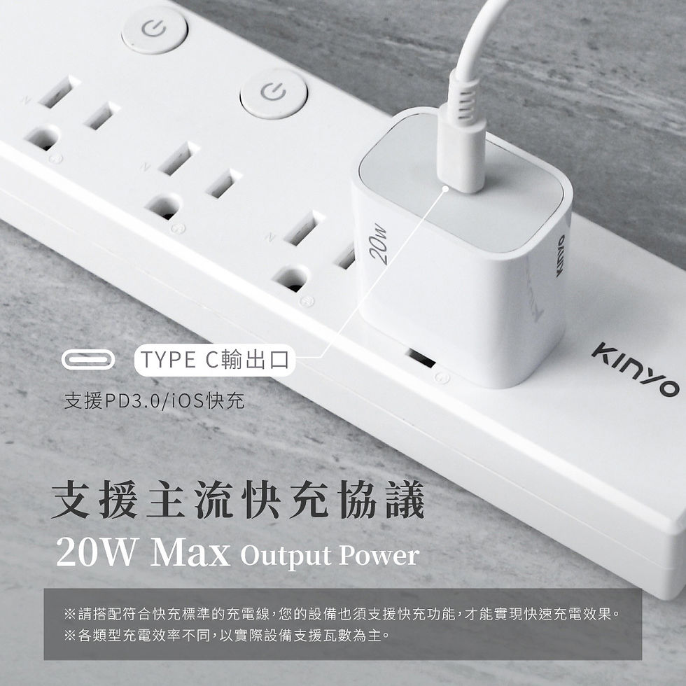 縮圖：KINYO PDCB-001單孔充電器20W
