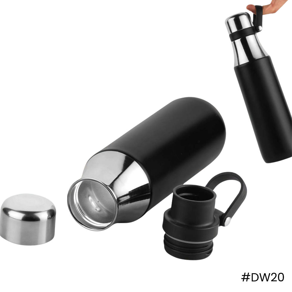 Thumbnail: Matte Black Insulated Vacuum Flask (500ml)