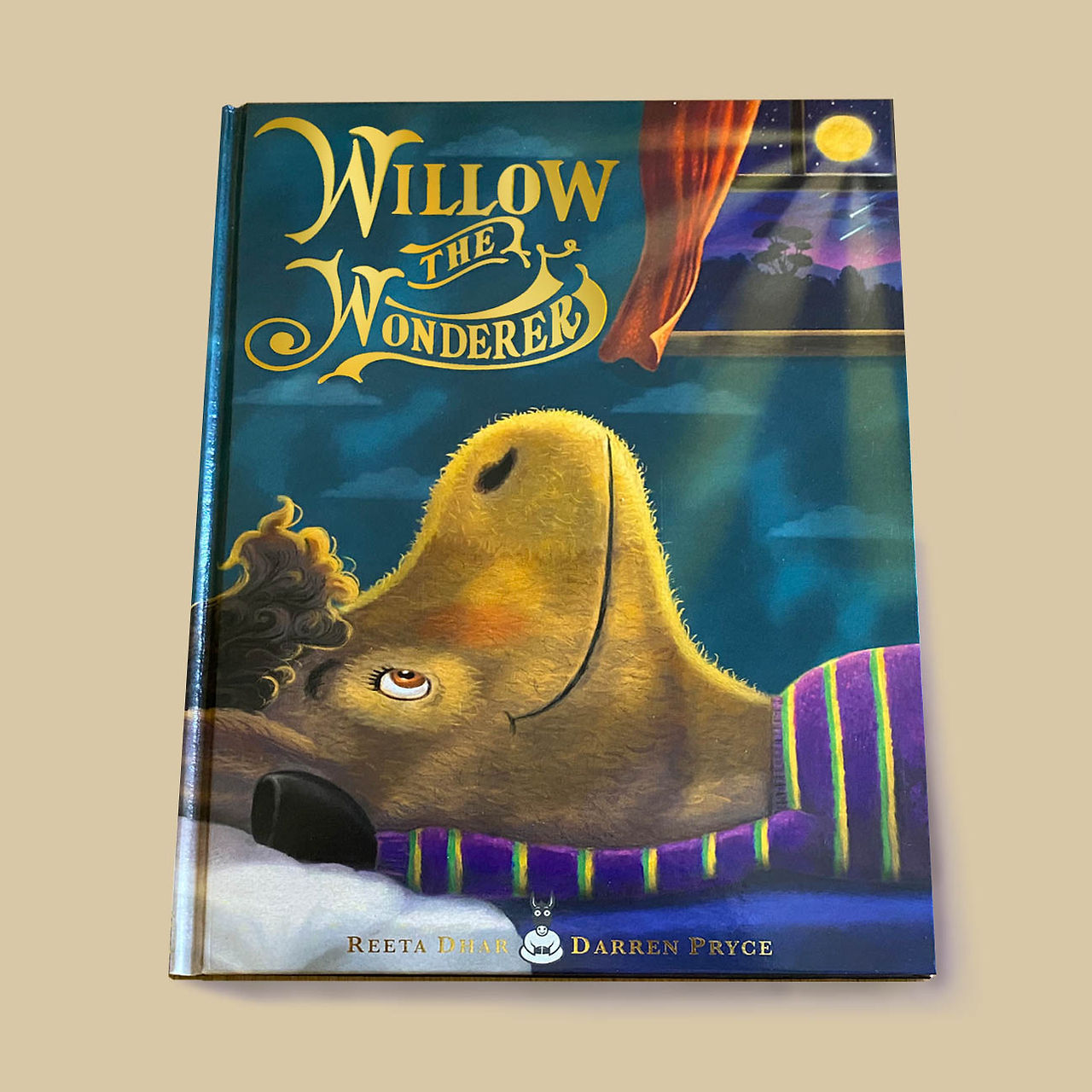 Willow the Wonderer storyboook cover featuring a little donkey with a big smile