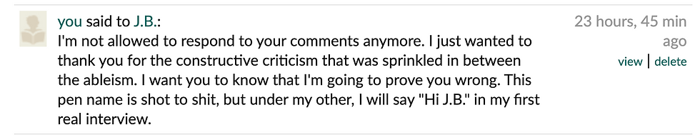 Micki defends herself