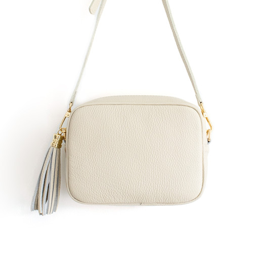 Cream Cross Body Bag with Tassel ameliarose