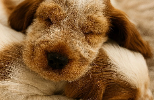 4-week-old spaniel puppy from Claw & Kin litter 2024