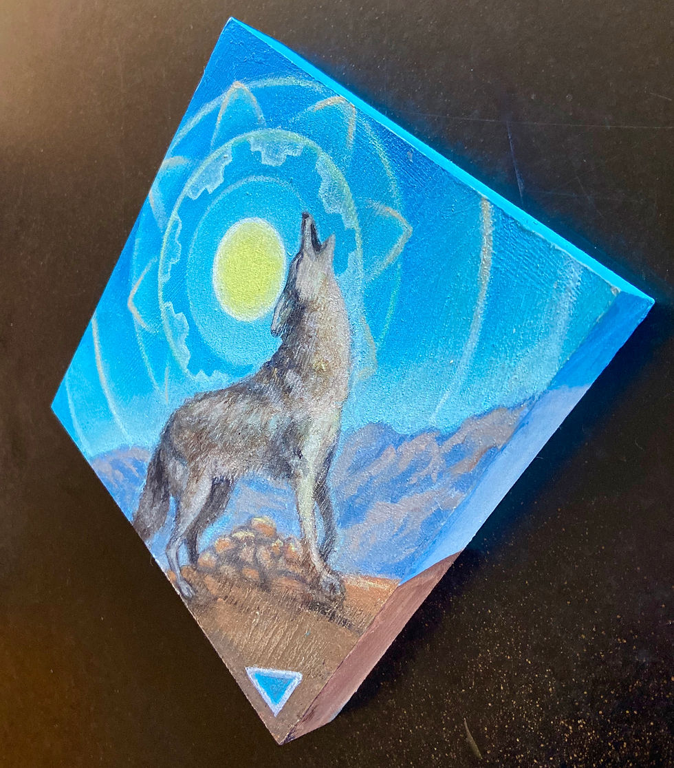 Thumbnail: Lone Coyote - Acrylic on Wood