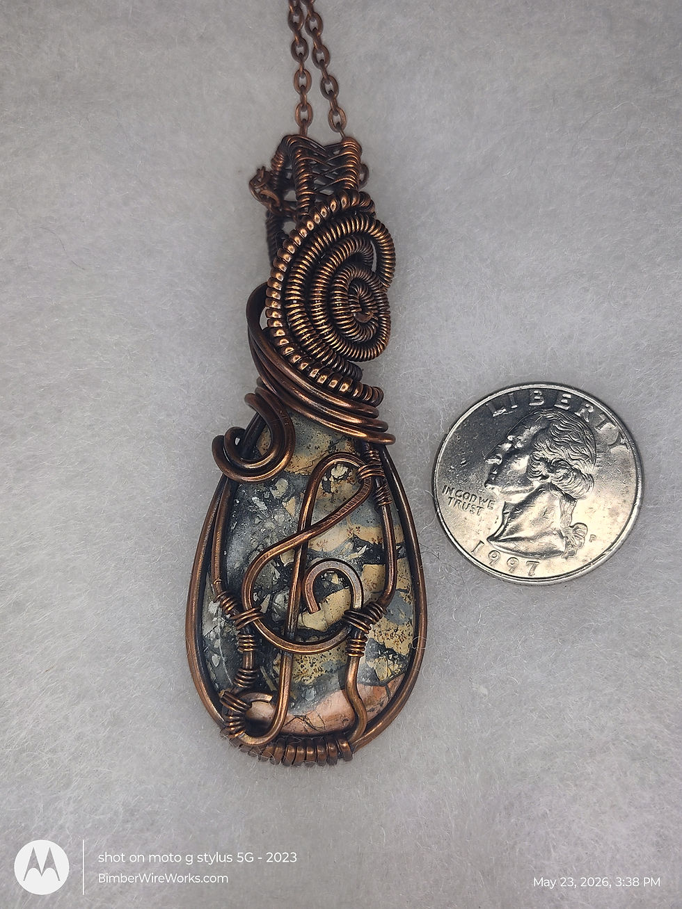 Thumbnail: Brecciated Jasper Treble Clef