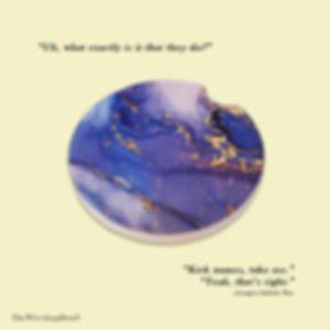 Blue Marble-Ceramic Travel Coaster (Set of 2)